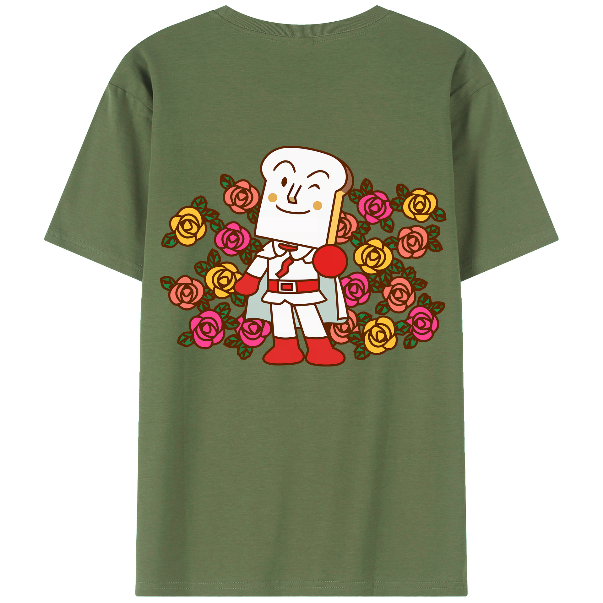 （画像用） アンパンマン Anpanman 綿100％ メンズ半袖Tシャツ（バックプリント） 通気性